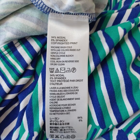 Tommy Bahama Wrap Dress Surplice Style Colorful Geometric Stripe Womens Small - Picture 10 of 12